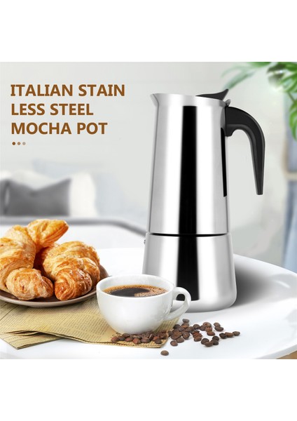 Cezve Mocha Kahve Latte Filtre Soba Kahve Makinesi Pot 600ML (Yurt Dışından)