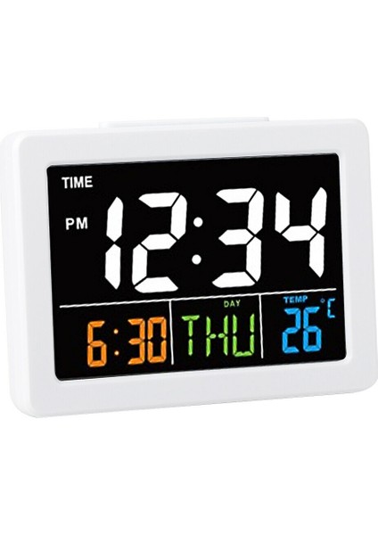 Sıcaklık Tarih Göstergi Renkli Büyük Ekran Masa Çalar Saati (Yurt Dışından)