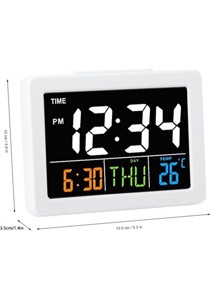 Sıcaklık Tarih Göstergi Renkli Büyük Ekran Masa Çalar Saati (Yurt Dışından) indirimleri