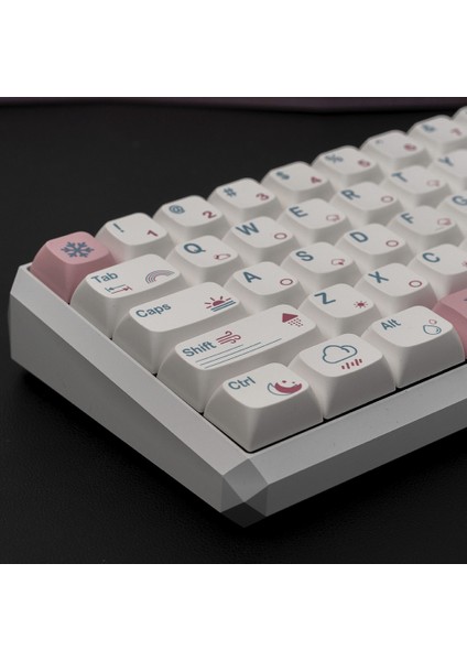 132 Tuş Xda Keycaps Pbt Dye Sub Hava Durumu Teması Ingilizce Klavye Tuşları (Yurt Dışından)