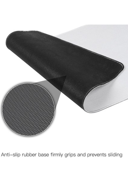 Genişletilmiş Kauçuk Oyun Mouse Pad'i, Iş Amaçlı, Çalışma-Beyaz Dikiş (Yurt Dışından)