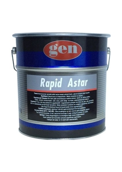 Selülözik Rapid Endüstriyel Astar Kırmızı 3 kg