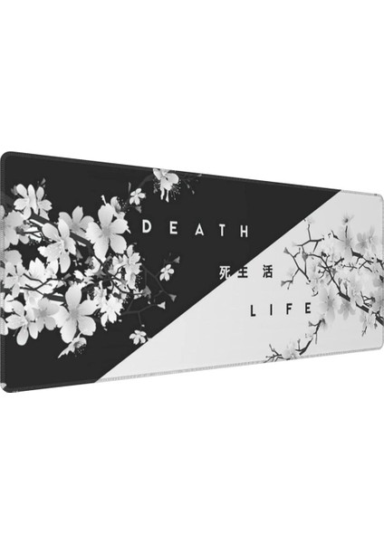 Siyah Beyaz Kiraz Çiçeği Oyun Mouse Pad'i, Büyük Mouse Mat (Yurt Dışından)