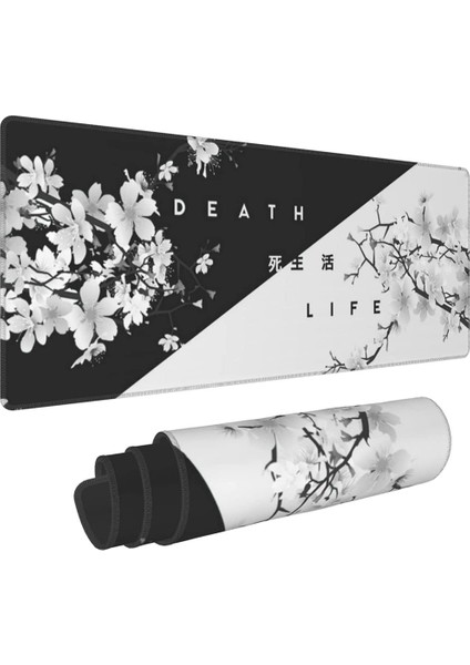 Siyah Beyaz Kiraz Çiçeği Oyun Mouse Pad'i, Büyük Mouse Mat (Yurt Dışından) fiyatları