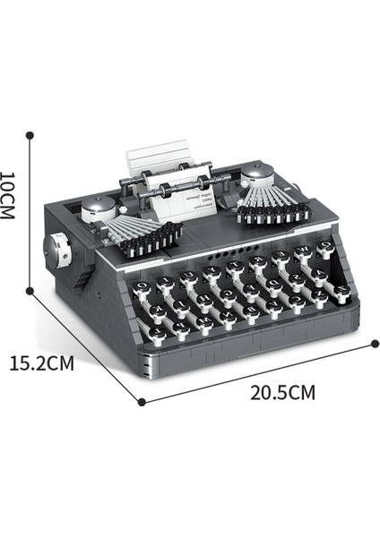 Yaratıcı Retro Klasik Daktilo Klavye Mini Boyut Yapı Taşları (Yurt Dışından)