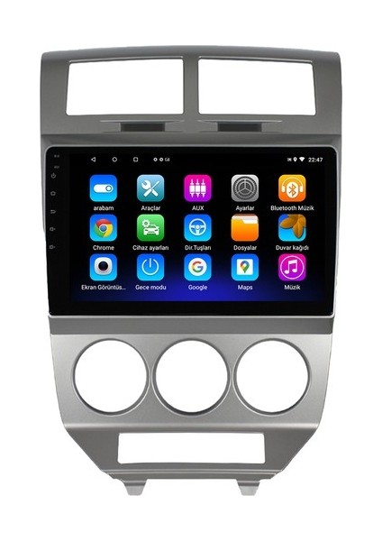 Dodge Caliber Android 12 Carplay Navigasyon Multimedya - 4gb Ram 64GB HDD fiyatları