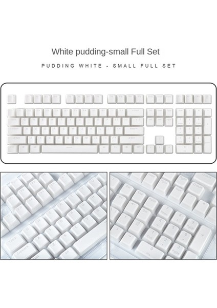 Pudding Keyboard Hat Box Mekanik Klavye (Beyaz) (Yurt Dışından)