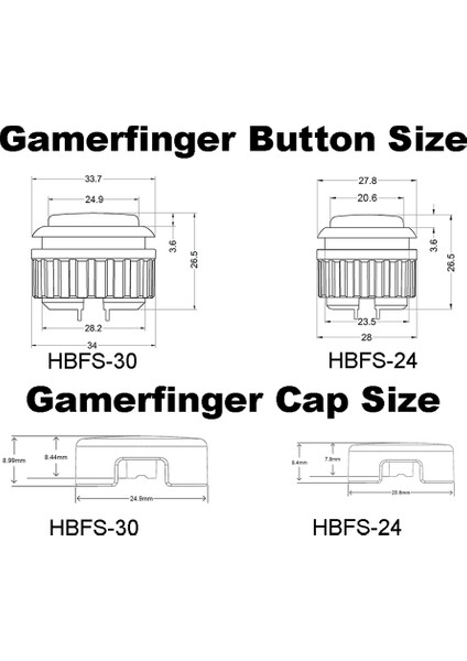 12 Adet Yedek Hitbox Düğme Kapakları 25.3mm A (Yurt Dışından)