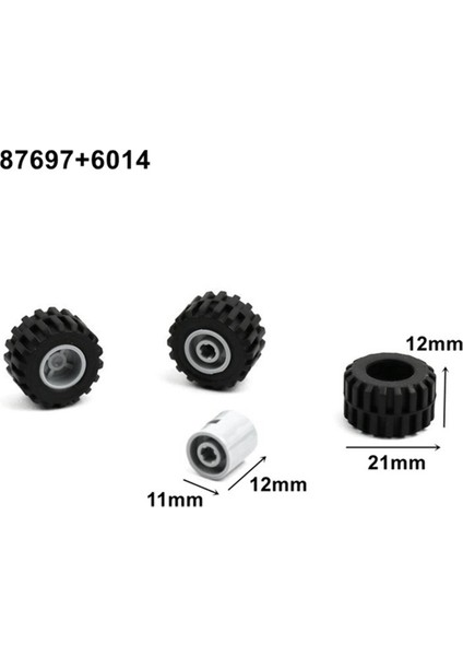 48PCS Mini Tekerlek Aksları Paketi Blok Araba Aksesuarları (Yurt Dışından)