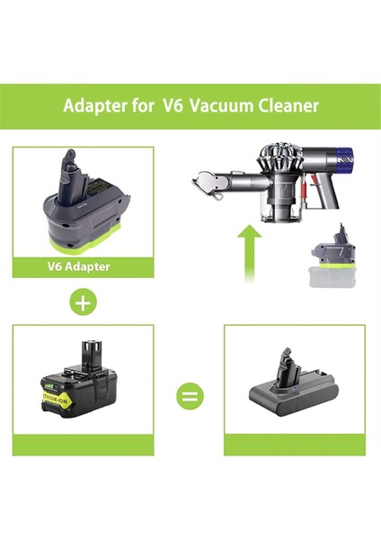 Ryobi 18V Için RYO18V6 Adaptörü Dyson V6 Pil Adaptörüne Dönüştür (Yurt Dışından)