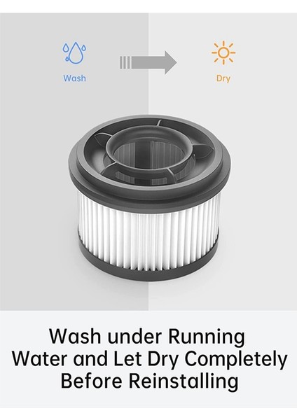 Dream T10 T20 T20 T30 Handheled Cordless Vakum Süpürge Yıkanabilir Ön Filtre Yedek Parçaları Yüksek Verimlilik Filtresi (Yurt Dışından)