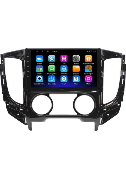 Mitsubishi L200 (2015-2019) Android 12 Carplay Navigasyon Multimedya - 2gb Ram 32GB HDD fiyatları