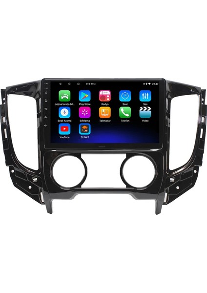Mitsubishi L200 (2015-2019) Android 12 Carplay Navigasyon Multimedya - 2gb Ram 32GB HDD modelleri