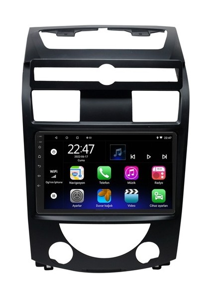Ssangyong Rexton (2006-2012) Android 12 Carplay Navigasyon Multimedya - 2gb Ram 32GB HDD