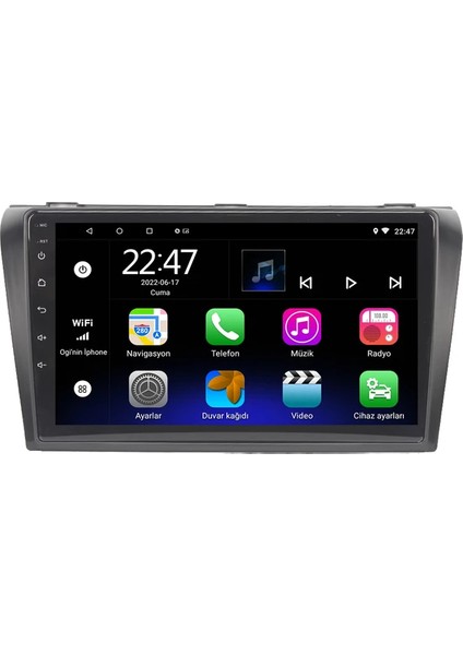 Mazda 3 (2004-2009) Android 12 Carplay Navigasyon Multimedya - 2gb Ram 32GB HDD