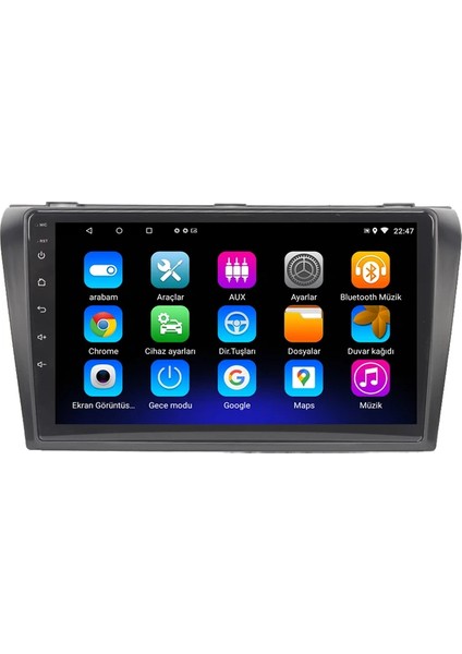 Mazda 3 (2004-2009) Android 12 Carplay Navigasyon Multimedya - 2gb Ram 32GB HDD fiyatları