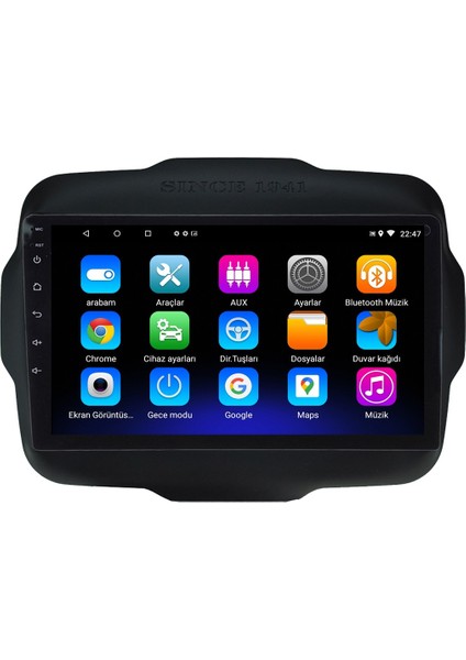 Jeep Renegade (2016-2020) Android 12 Carplay Navigasyon Multimedya - 2gb Ram 32GB HDD fiyatları