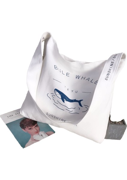 Kanvas Omuz Çantası Kadın Büyük Kapasiteli Öğrenci Crossbody Sırt Çantası Sınıf Kanvas Çanta (Yurt Dışından)