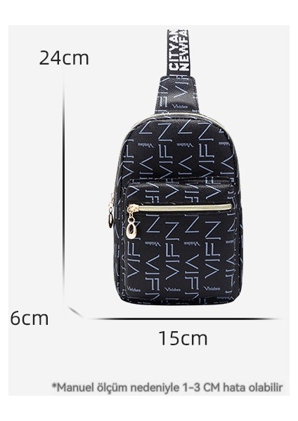 Moda Omuz Çantası Kadın Çantası Büyük Kapasiteli Çok Yönlü Göğüs Çantası Kadın Yeni Crossbody Çantası (Yurt Dışından)