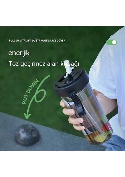 Plastik Çiftli Içme Bardakları Pipetli Çiftli Bardak Taşınabilir Çift Kullanımlı Su Bardakları (Yurt Dışından)
