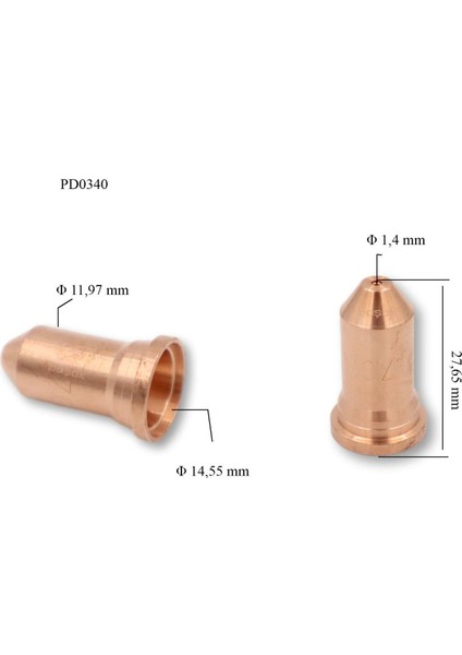 Pt 100 1,4mm Plazma Kesim Meme 51248.14 PD0340-14 1 adet fiyatıdır