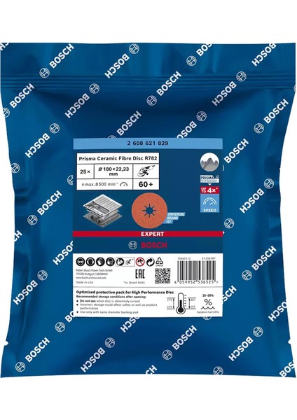 R782 Expert 180 mm 60 Kum Inox Disk Zımpara 25'li 2608621829 fırsatları