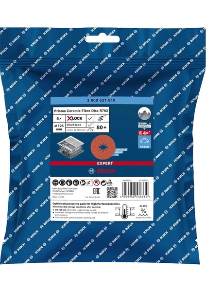R782 Expert 125 mm 80 Kum Inox Disk Zımpara 5'li 2608621810 modelleri