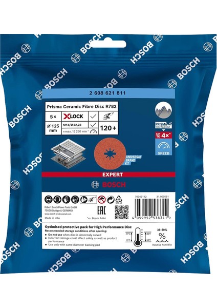 R782 Expert 125 MM120 Kum Inox Disk Zımpara 5'li 2608621811 modelleri