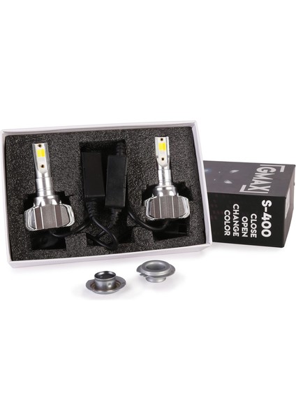 H7 Sarı Beyaz Mavi 3 Renk Çakarlı LED Xenon 12-24 Volt