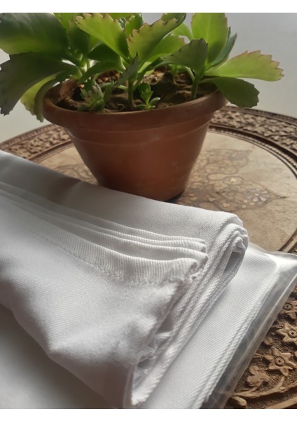 100% Pamuklu Gabardin Mutfak Otel Servis Peçetesi 4 Adet 51 x 51 Cm.