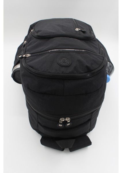 Collina Unisex Krinkıl Kumaş Su Geçirmez Büyük Boy Çok Gözlü Seyahat Sırt Çantası Okul Çantası RC-S001B