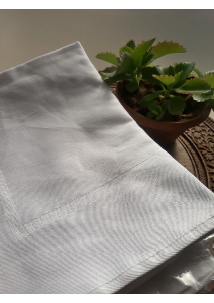 100% Pamuklu Gabardin Mutfak Otel Servis Peçetesi 4 Adet 51 x 51 Cm.