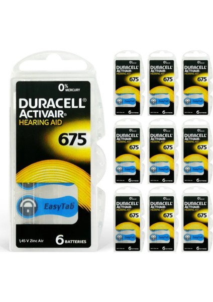 DURACELL675 İŞİTME CİHAZI PİLİ 60 Adet modelleri