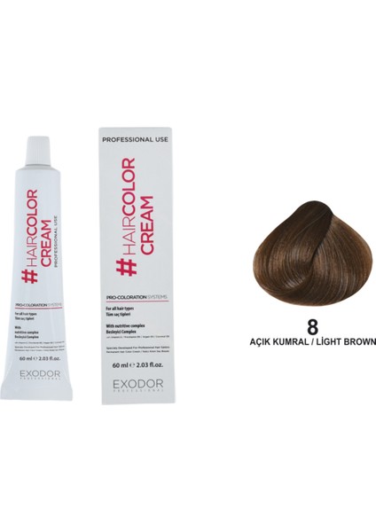 Hair Color Cream Light Brown 8 60 ml