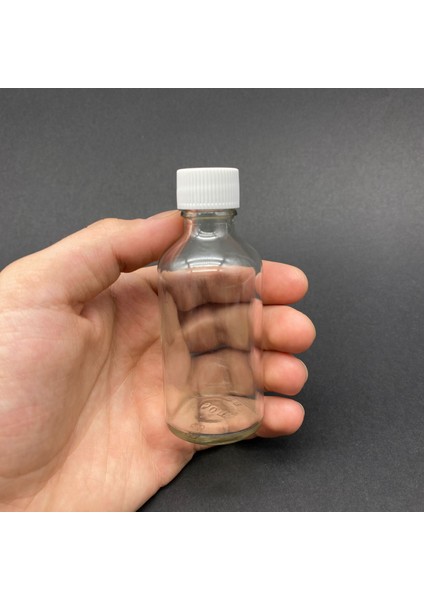 JUNİBELİW 5 Adet 50ML Cam Şişe Beyaz Plastik Kapaklı Çok Amaçlı Shot Şişesi Meyve Suyu Shot Şişesi 5X50ML