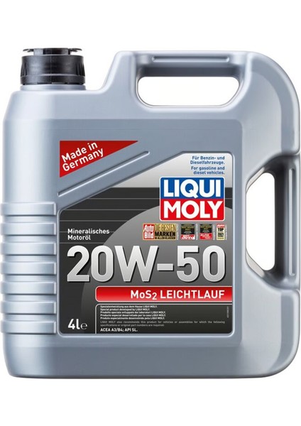 Mos Leıchtlauf Mineral 20W-50 4 Lt Motor Yağı ( Üretim Yılı: 2023 )