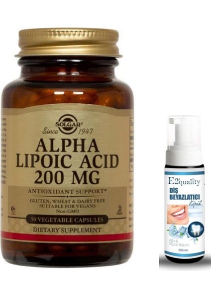 Alpha Lipoic Acid 200 Mg 50 Kapsül - Diş Köpüğü