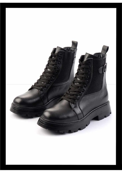 Siyah Leather Kadın Bot & Bootie K02180034003
