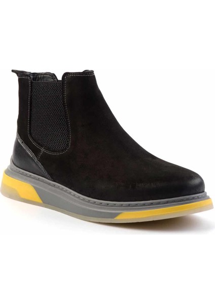 Siyah Nubuk Leather Erkek Bot & Bootie E02585500201