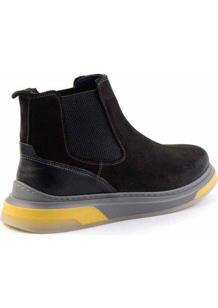 Siyah Nubuk Leather Erkek Bot & Bootie E02585500201