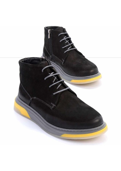Siyah Nubuk Leather Erkek Bot & Bootie E02585500501