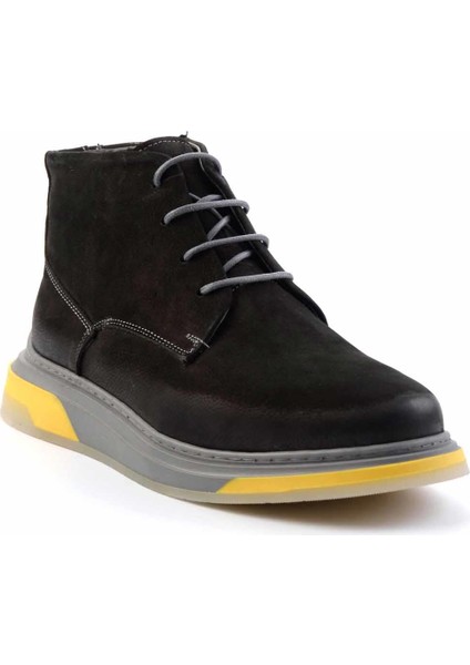 Siyah Nubuk Leather Erkek Bot & Bootie E02585500501