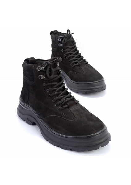 Siyah Nubuk Leather Erkek Bot & Bootie E02585803601