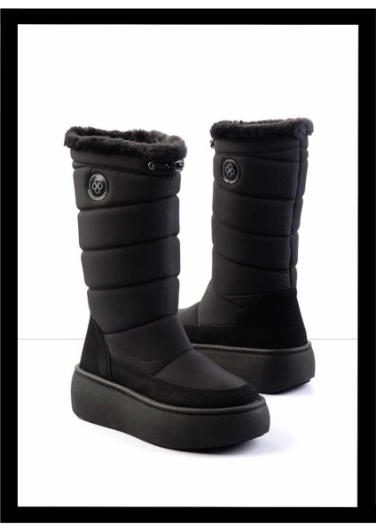 Mat Siyah Paraşüt Kadın Bot & Bootie K02102011667