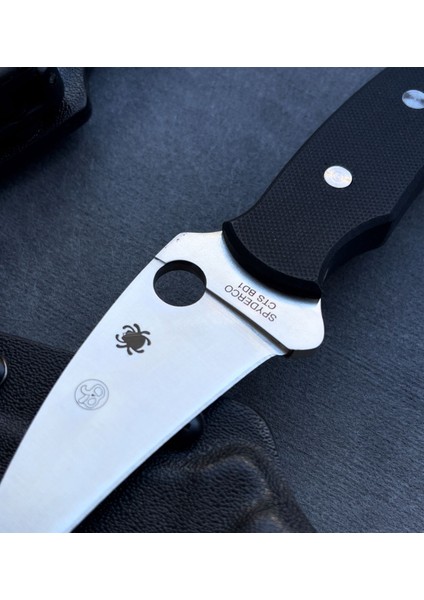 Spyderco Cts Bd1 Kaliteli Paslanmaz Çelik Palaska ve Kemer Uyumlu Çakı - 20 cm