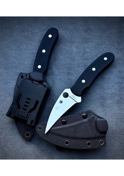 Spyderco Cts Bd1 Kaliteli Paslanmaz Çelik Palaska ve Kemer Uyumlu Çakı - 20 cm