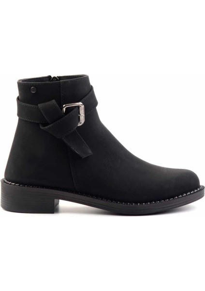Siyah Nubuk Kadın Bot & Bootie K02671904001