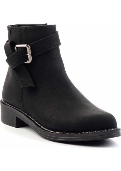 Siyah Nubuk Kadın Bot & Bootie K02671904001