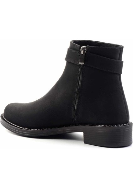 Siyah Nubuk Kadın Bot & Bootie K02671904001