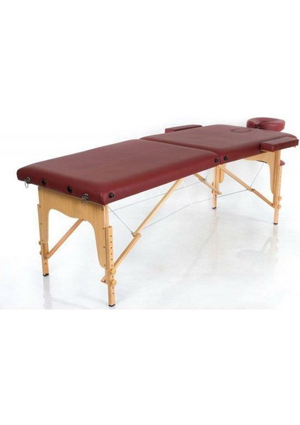 Ahşap 2 Parça Katlanabiir Masaj Masası Bordo VMAXİ0032 fiyatları
